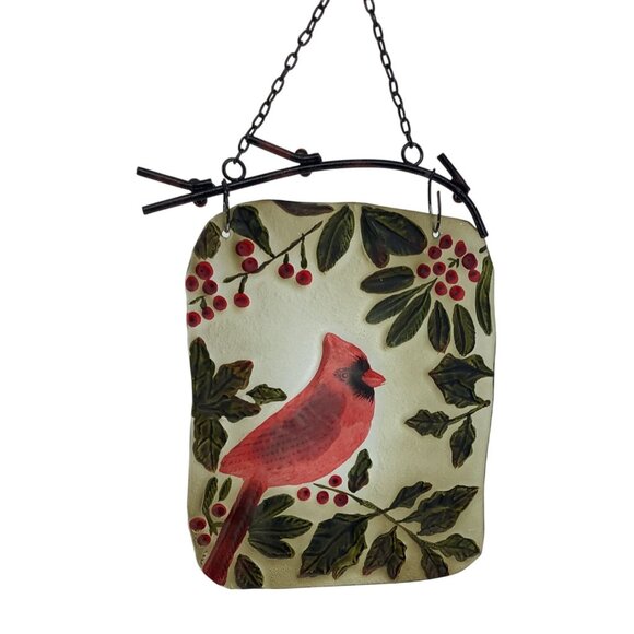 Cardinal Artisan Suncatcher Metal Decor Hanger 9" X 7" - Picture 2 of 4